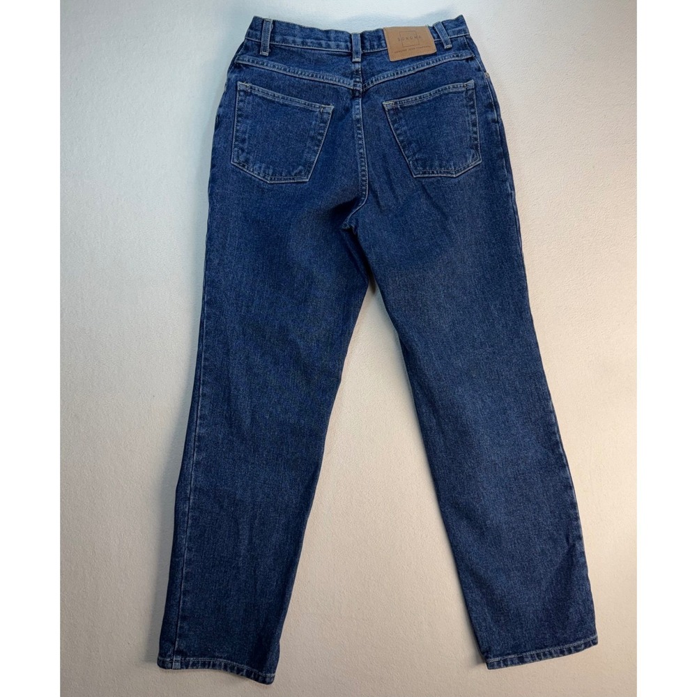 Sonoma Genuine Jean Company Womens Vintage High Rise Straight Leg Jeans Blue 8